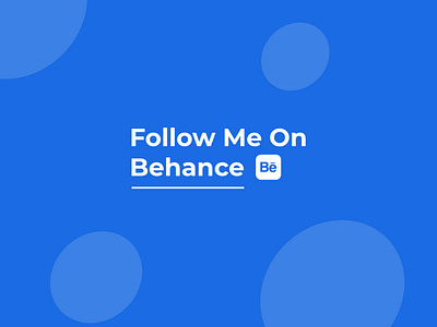 Follow Me On Behance