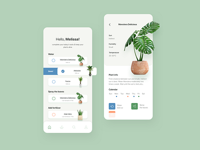 Plant Care App - concept design