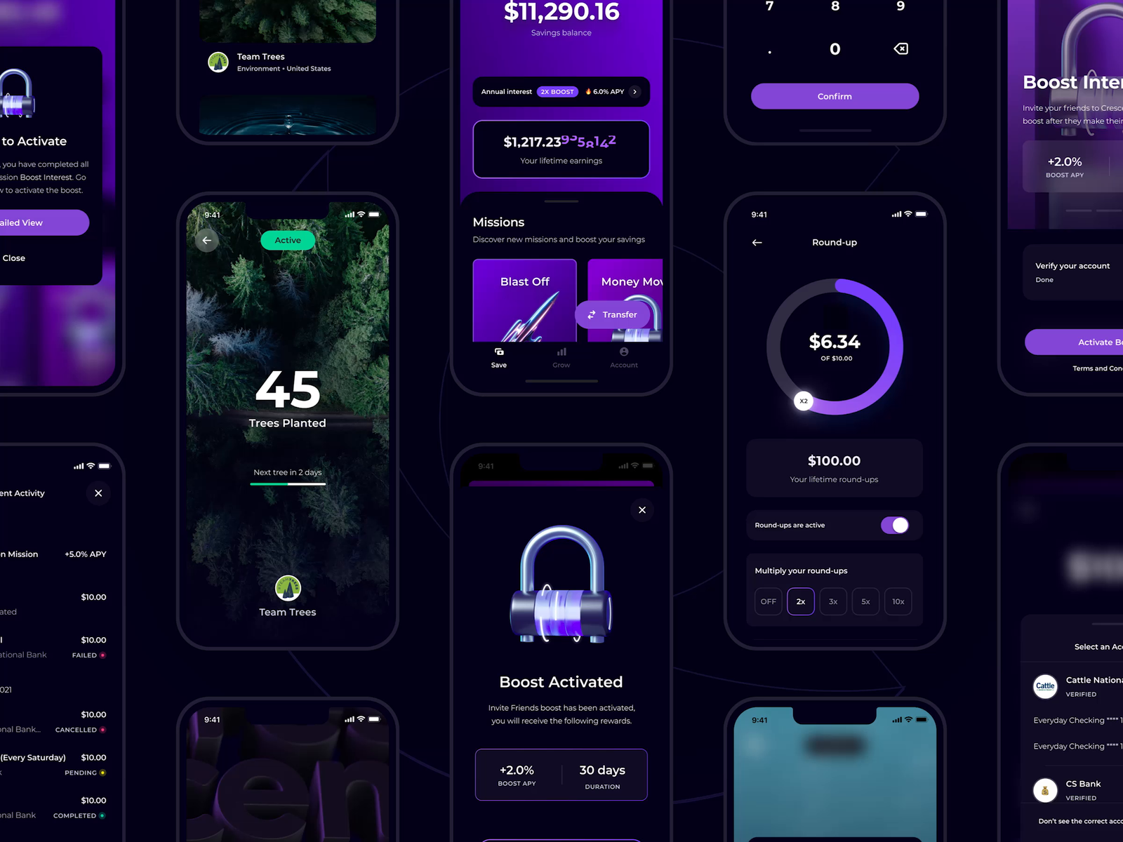 Crescent - Mobile Finance App by Monika Fedko for 10Clouds on Dribbble