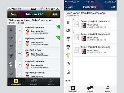 Fanhub iOS 7 redesign hashrocket ios