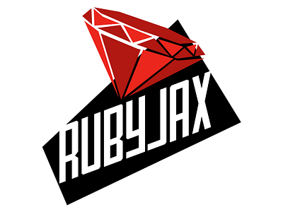 Rubyjax Logo airship logo lost type rubyjax