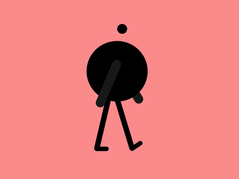 Walking Man 2d animation after effects character animation rubberhose walkcycle walking