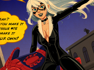 The Amazin Black Cat black cat comic marvel parody spider man super hero