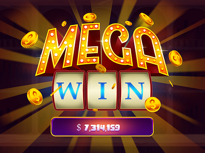 Mega Win - screen for slot game