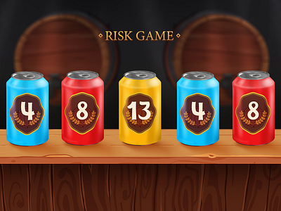 Risk Game - screen for slot game design illustration slot ui