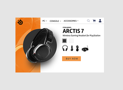 SteelSeries Arctis 7 page Restyle design minimal ui web