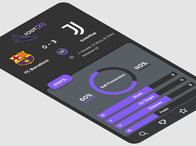 FOOT[XI] - Football Results App app design sport ui ux