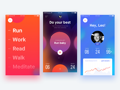 Do your best activity app application colors ios manager mobile profile task