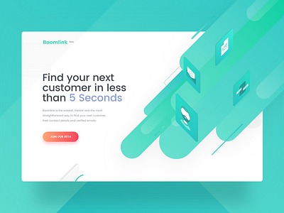 Boomlink 🔥🏄🚀 customer design interface landing promo service ui ux web