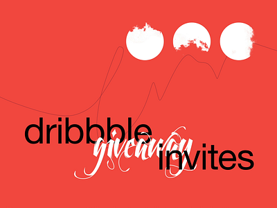 three dribbble invites ⚫️😎🥳 animation brutalism design dribbble invitation dribbble invite invite