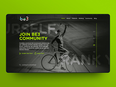 Be3 - Rank Yourself app cycling app design running sport sports swimming triathlon ui ux