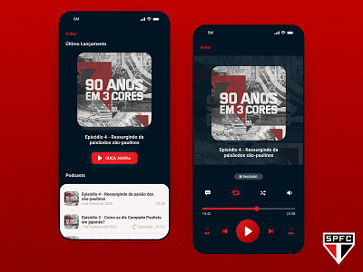 SPFC - Podcasts Player Screen UI