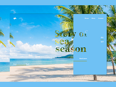 Story of sea season design design2019 ui ux web web design