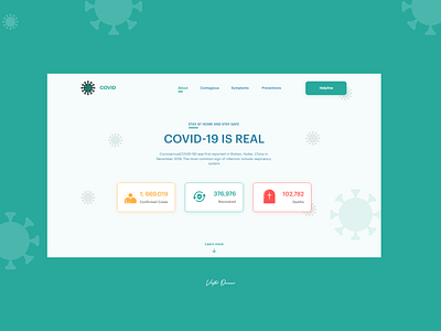 COVID-19 Landing-Page Concept app design designthinking minimal ui uidesign uiuxdesign ux ui web