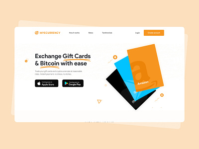 Landing page for Myecurrency web application design designthinking illustration minimal typography ui uidesign uiuxdesign ux web