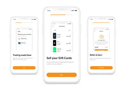 Onboarding Screens for  MyEcurrency