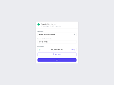 Verification modal - UI Component