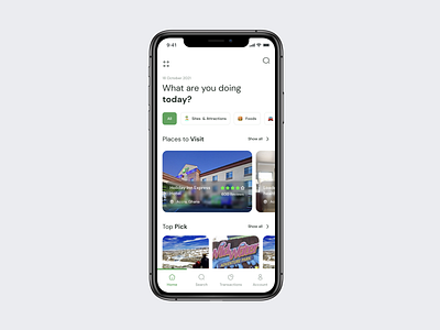 Daillos App - A tourist App (Home Screen) design designthinking minimal mobileapp places tour tourist travel travelapp ui uidesign uiuxdesign ux ux ui uxdesign
