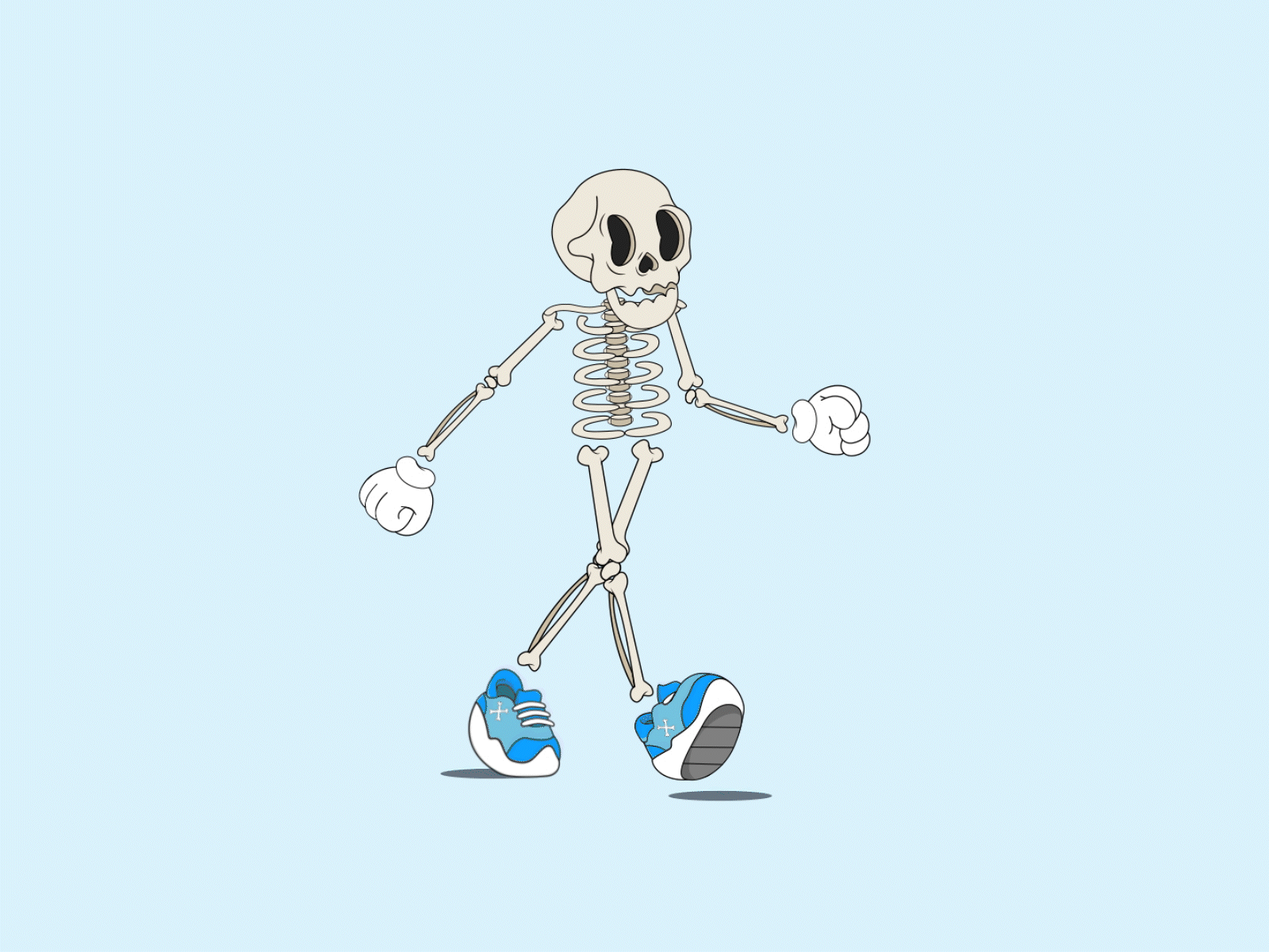 Cool Bones art graphic design illustration skeleton