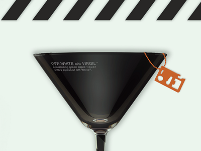 Off-White Martini alchohol designer photoshop poster art