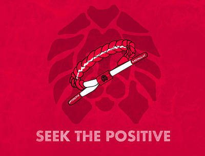 Seek The Positive bracelets brand design brand identity branding branding and identity branding design design graphic design illustration inspiration lion poster typography