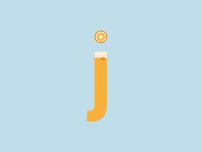 J adobe illustrator branding daily logo challenge dailylogochallenge day 4 j juice logo orange single letter logo