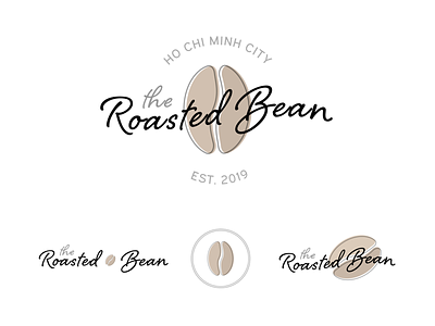 The Roasted Bean adobe illustrator branding coffee coffee bean daily logo challenge dailylogochallenge day 6 logo