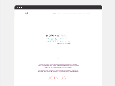 Movingthru Dance - web design 1 bold branding logo minimal type web design website design