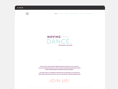 Movingthru Dance - web design 1