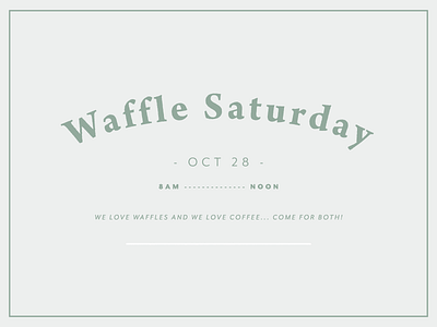 Waffles Over Everything coffee saturday type waffles