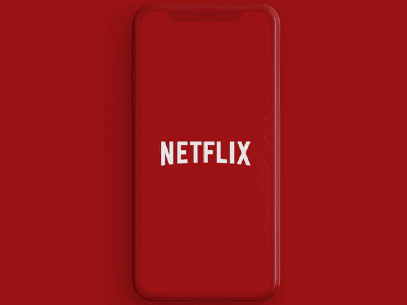 Netflix Splash Screen home ios iphone x iphonex minimal minimalist mobile ui netflix red red and white splash splash screen start screen ui