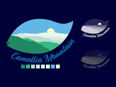 Camellia Mountain branding and identity design graphic design logo