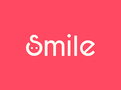 Smile branding illustrator logo typography vector