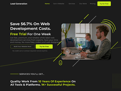 Lead Generation Page branding design landing page design mobile design ux web design