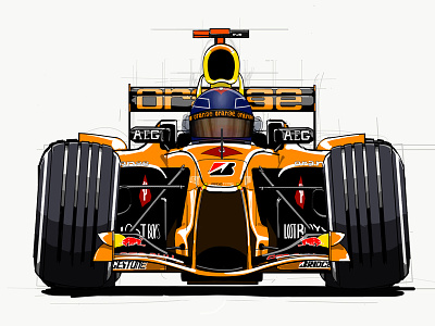 Arrows F1 A23 adobe draw arrows colors draw f1 formula one illustration orange race race car