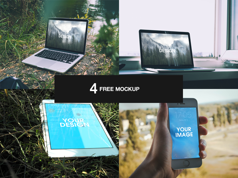 4 Free Mockup by Bogdan Pavlik | Dribbble | Dribbble