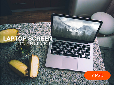 Laptop Screen Kitchen Mockup apple ios ipad mock up mock ups mockup mockups psd sale template