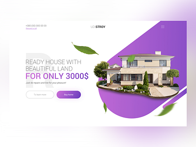 Landing Page UdiStroy ecommerce home landing landing page minimal shop store ui ux web website