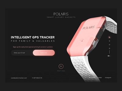 Polaris - Smart luxury gadgets black ecommerce landing landing page minimal shop store ui ux web website