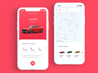 Car Rental app car car rental clean concept ios minimal mobile rent ui