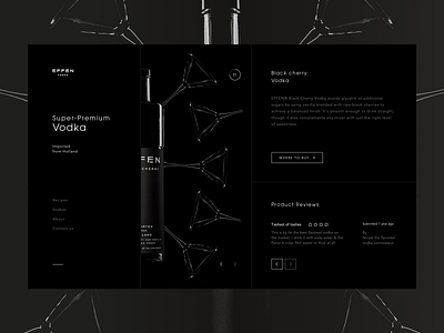 Effen Luxury Vodka alcohol black clean design landing shop ui ux web web design web design website