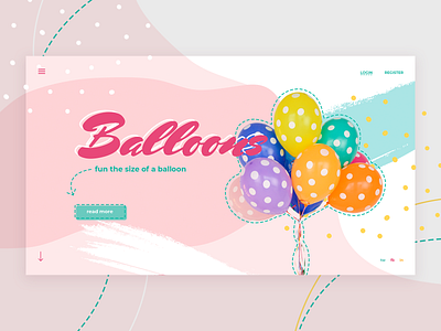Balloons - UI/UX Design balloons design landing page ui uiux ux web web design веб дизайн посадочная страница