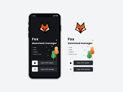 Fox Download manager app appdesign design download downloadmanager ios iphonex typography ui ui designs userinterface ux ux ui