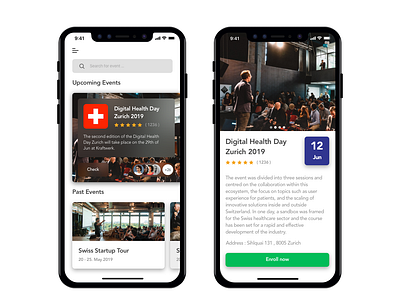 Health care event app UI app appdesign design event flat health ios iphonex sketch app sketchapp type design typogaphy typography ui ui designs ui8 userinterface ux ux ui