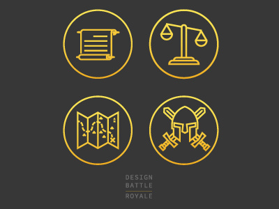 2014 Design Battle Royale Icons art battle dribble gradient helmet icons line map royale scale scroll sword