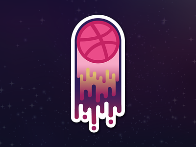 Dribbble Playoff :: The Sky is the Limit dribbble illustration playoff sticker