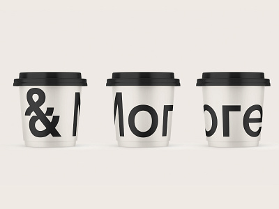 &More branding branding and identity coffee cup graphicdesign identity logo logotype typography