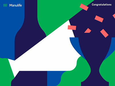 Manulife greetings cards: congratulations branding design illustration