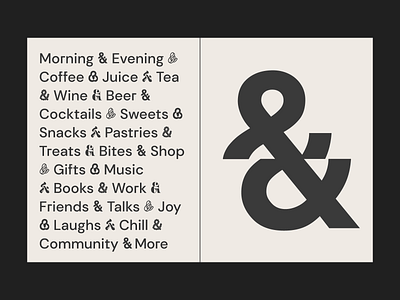 &More ampersand branding identity logo typography