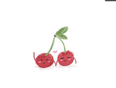 Cherrific! character characterdesign cherries children doodles foodillustration illustration love vector